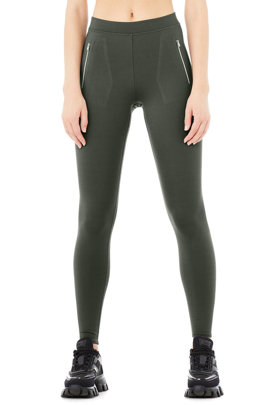 High-Waist Thrill Seeker Legging - Dark Cactus