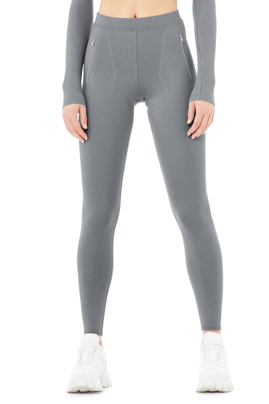 High-Waist Thrill Seeker Legging - Steel Blue