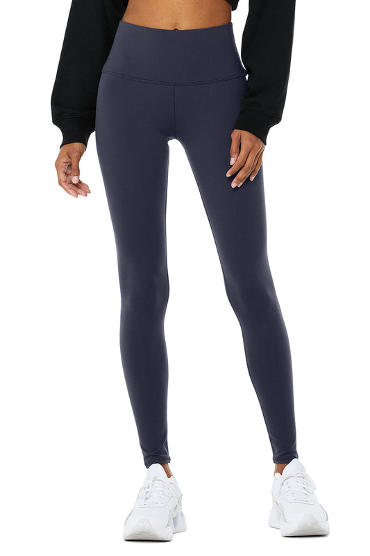 High-Waist Winter Warmth Plush Legging - True Navy