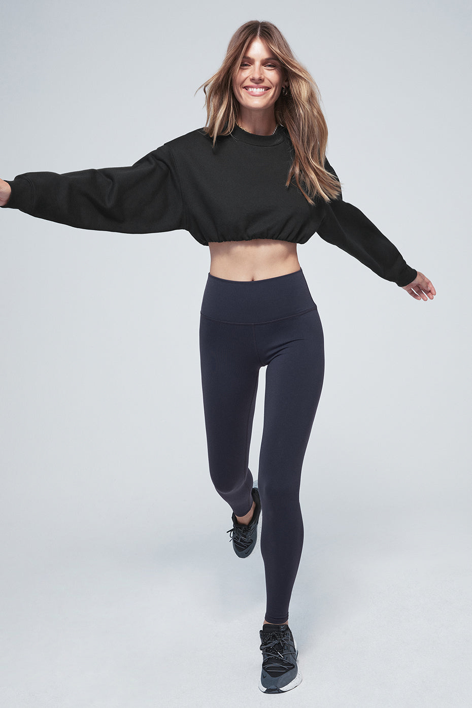 High-Waist Winter Warmth Plush Legging - True Navy