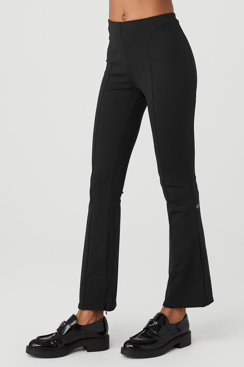 High-Waist 7/8 Zip It Flare Legging - Black