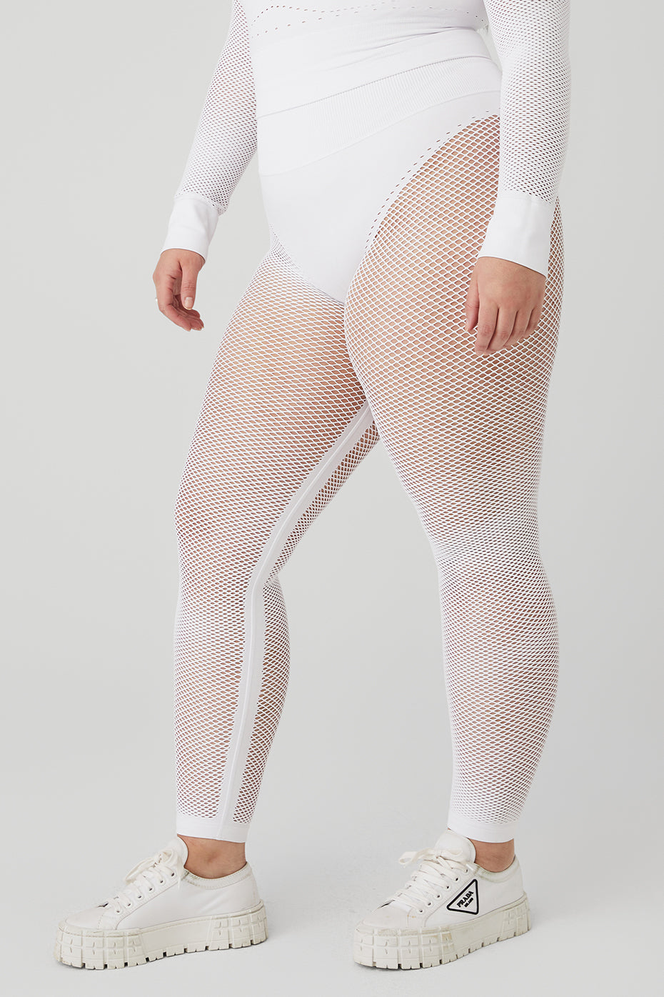 Seamless High-Waist 7/8 Limitless Open Air Legging - White