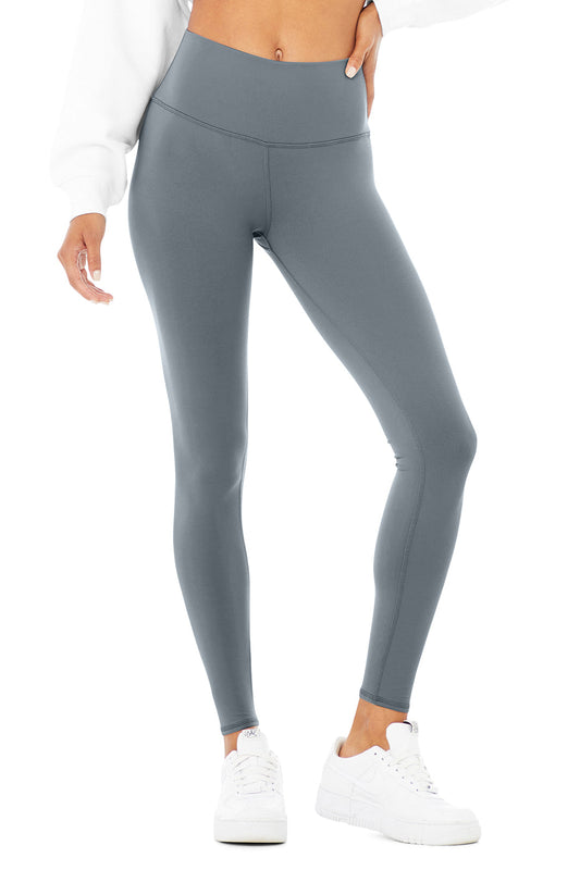 High-Waist Airbrush Legging - Steel Blue