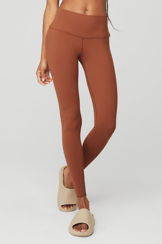 High-Waist Airbrush Legging - Rust