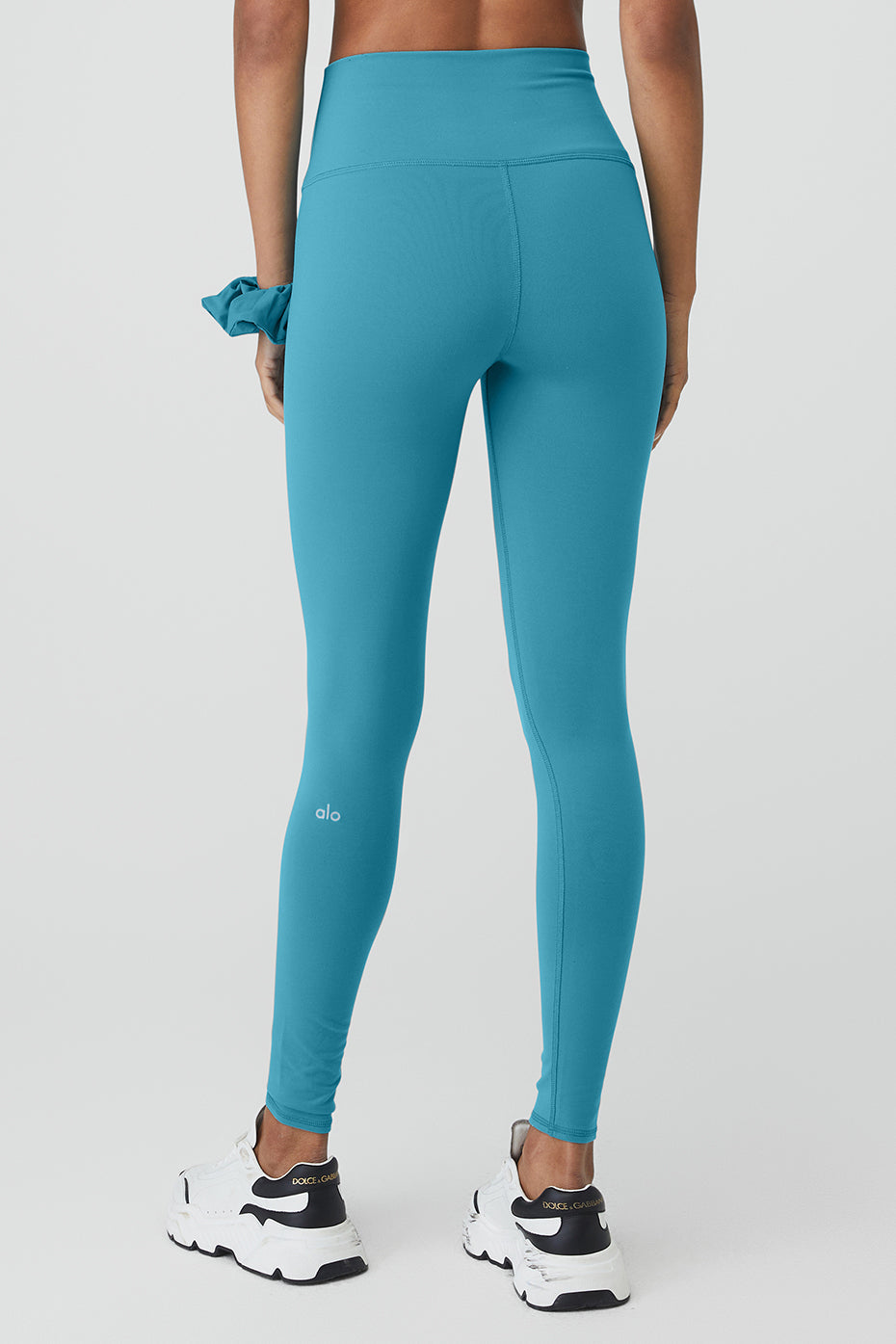 High-Waist Airbrush Legging - Blue Splash