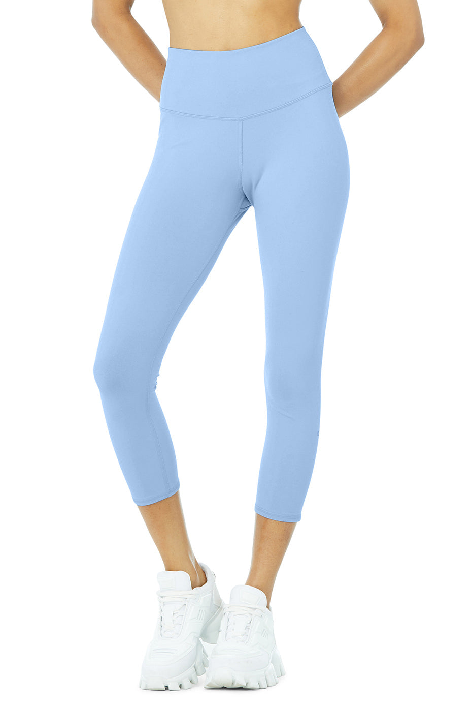 High-Waist Airbrush Capri - Blue Skies