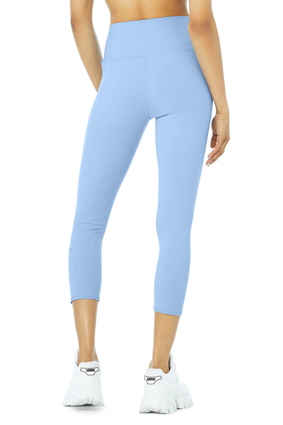 High-Waist Airbrush Capri - Blue Skies