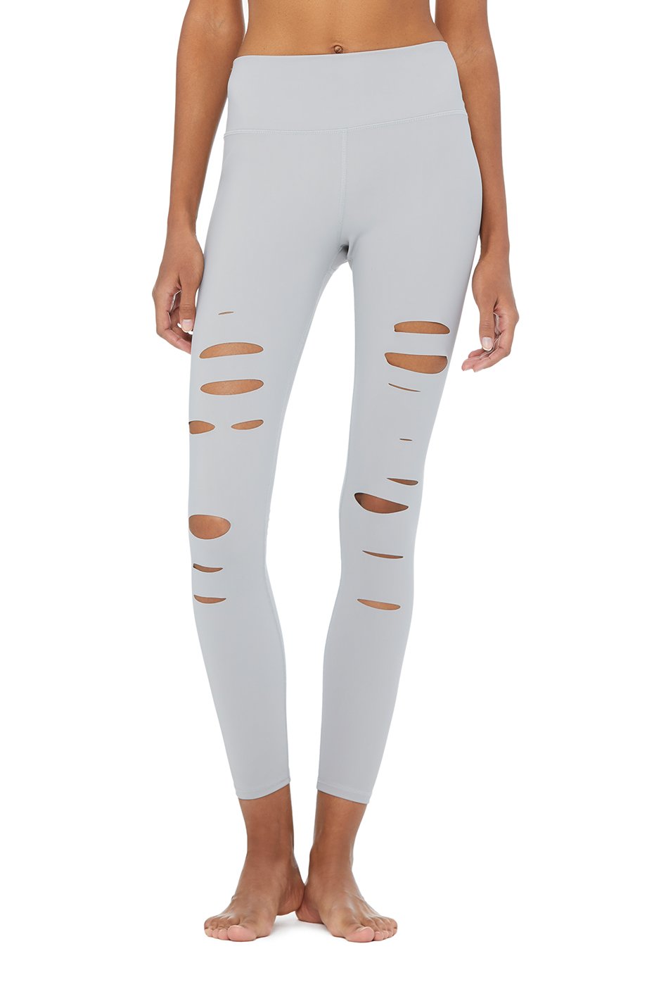 High-Waist Ripped Warrior Legging - Alloy