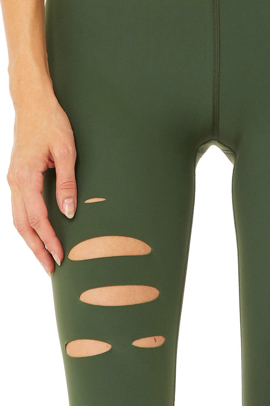 High-Waist Ripped Warrior Legging - Hunter