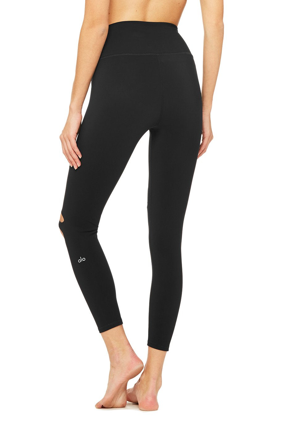 7/8 High-Waist Ripped Warrior - Black