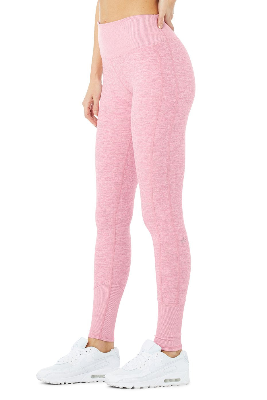 High-Waist Alosoft Lounge Legging - Parisian Pink Heather