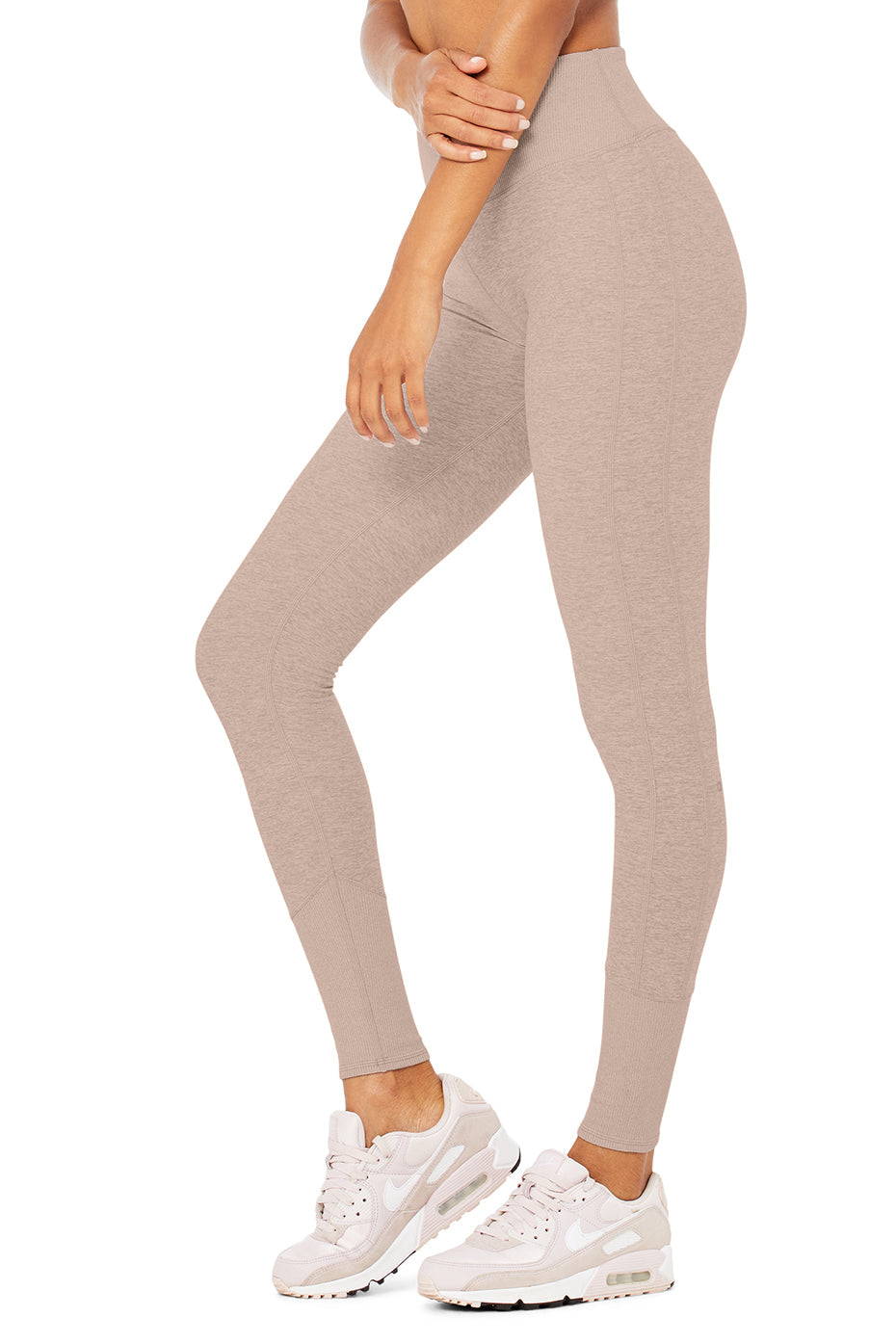 High-Waist Alosoft Lounge Legging - Dusty Pink Heather