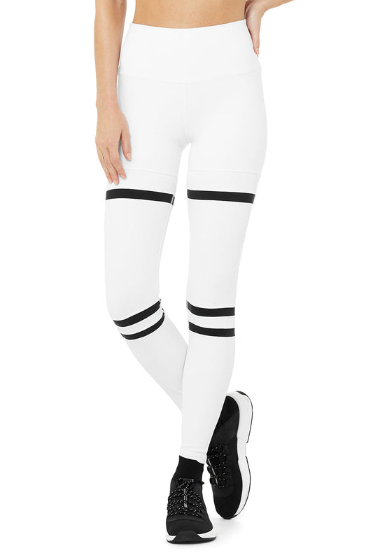 High-Waist Legit Legging - White/Black