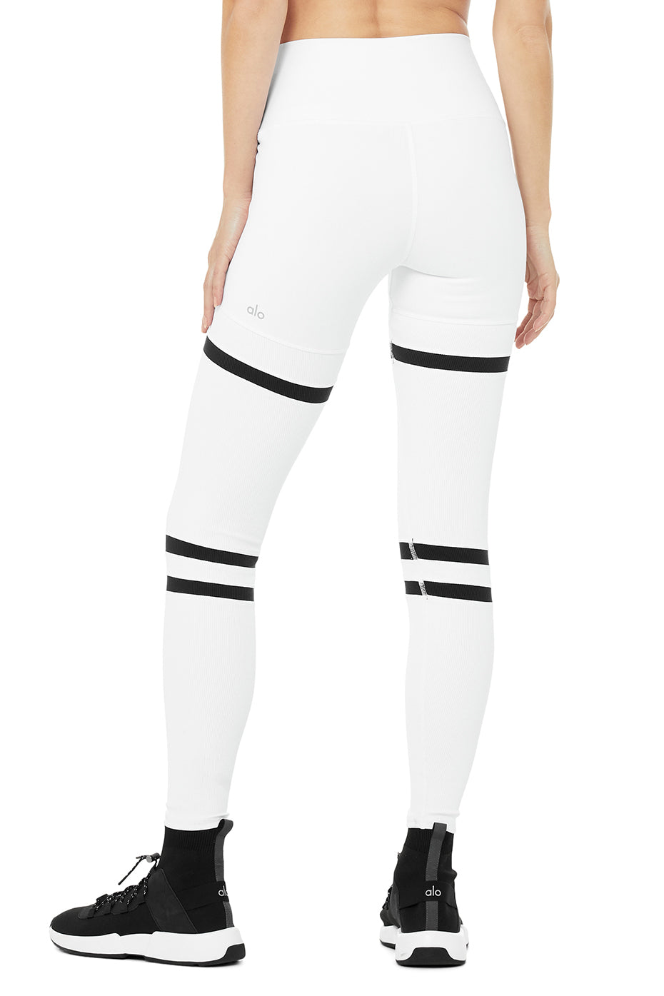 High-Waist Legit Legging - White/Black