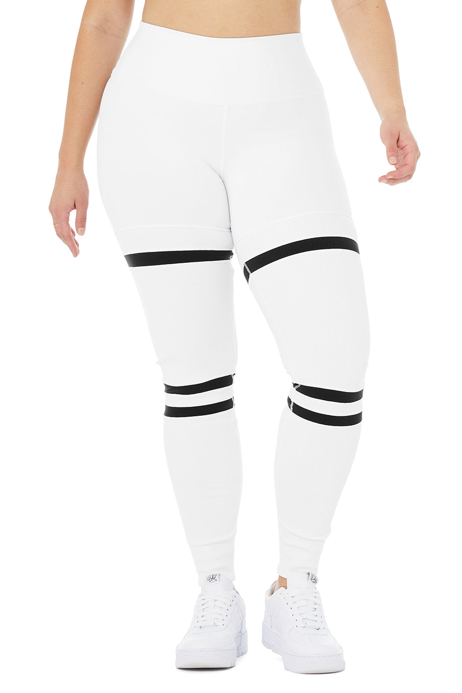 High-Waist Legit Legging - White/Black