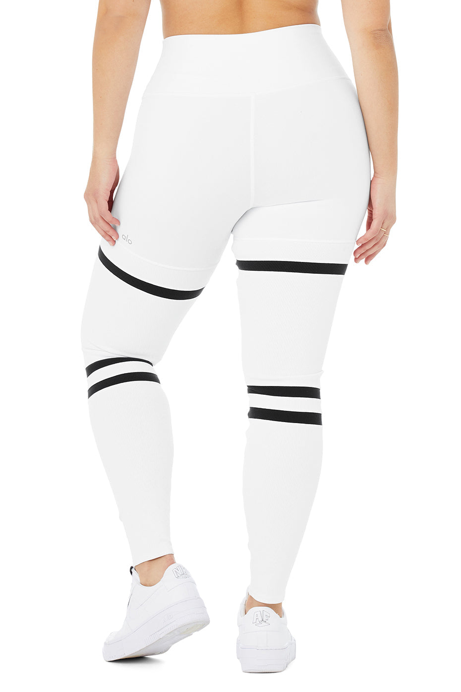 High-Waist Legit Legging - White/Black