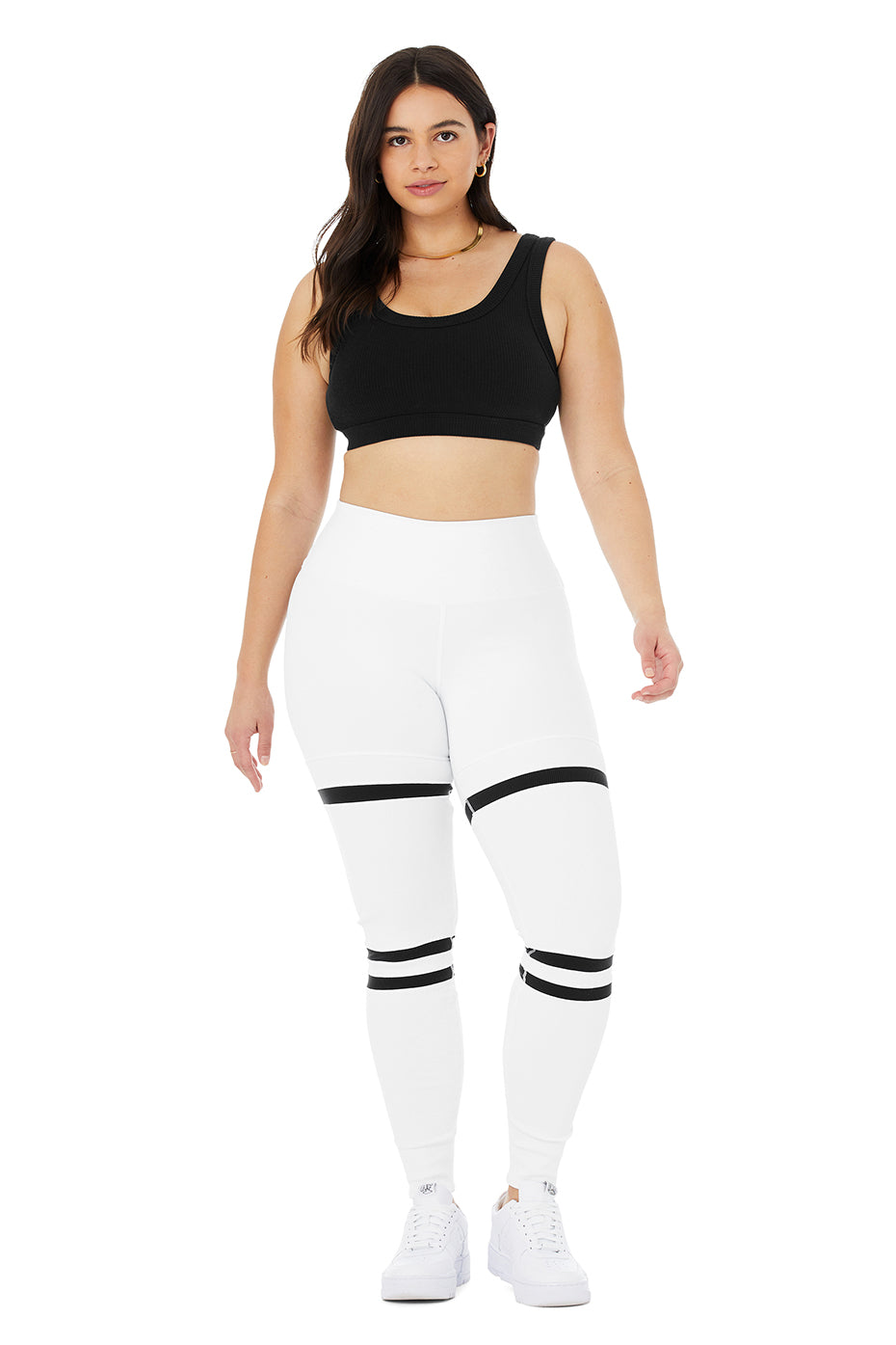 High-Waist Legit Legging - White/Black