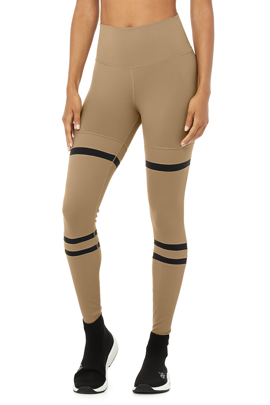 High-Waist Legit Legging - Gravel/Black