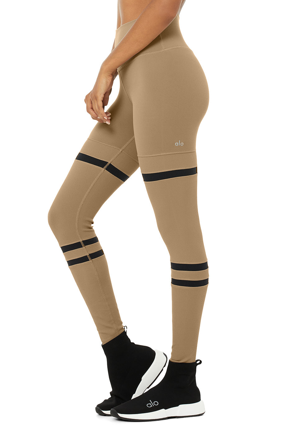 High-Waist Legit Legging - Gravel/Black