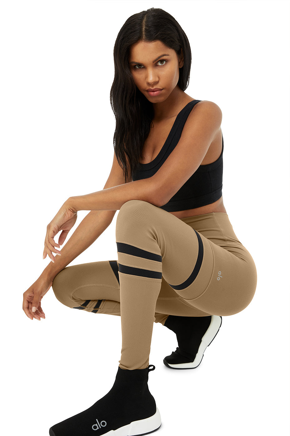 High-Waist Legit Legging - Gravel/Black
