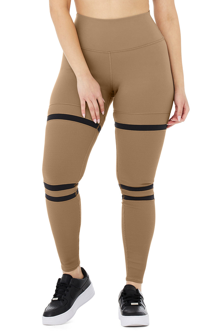 High-Waist Legit Legging - Gravel/Black