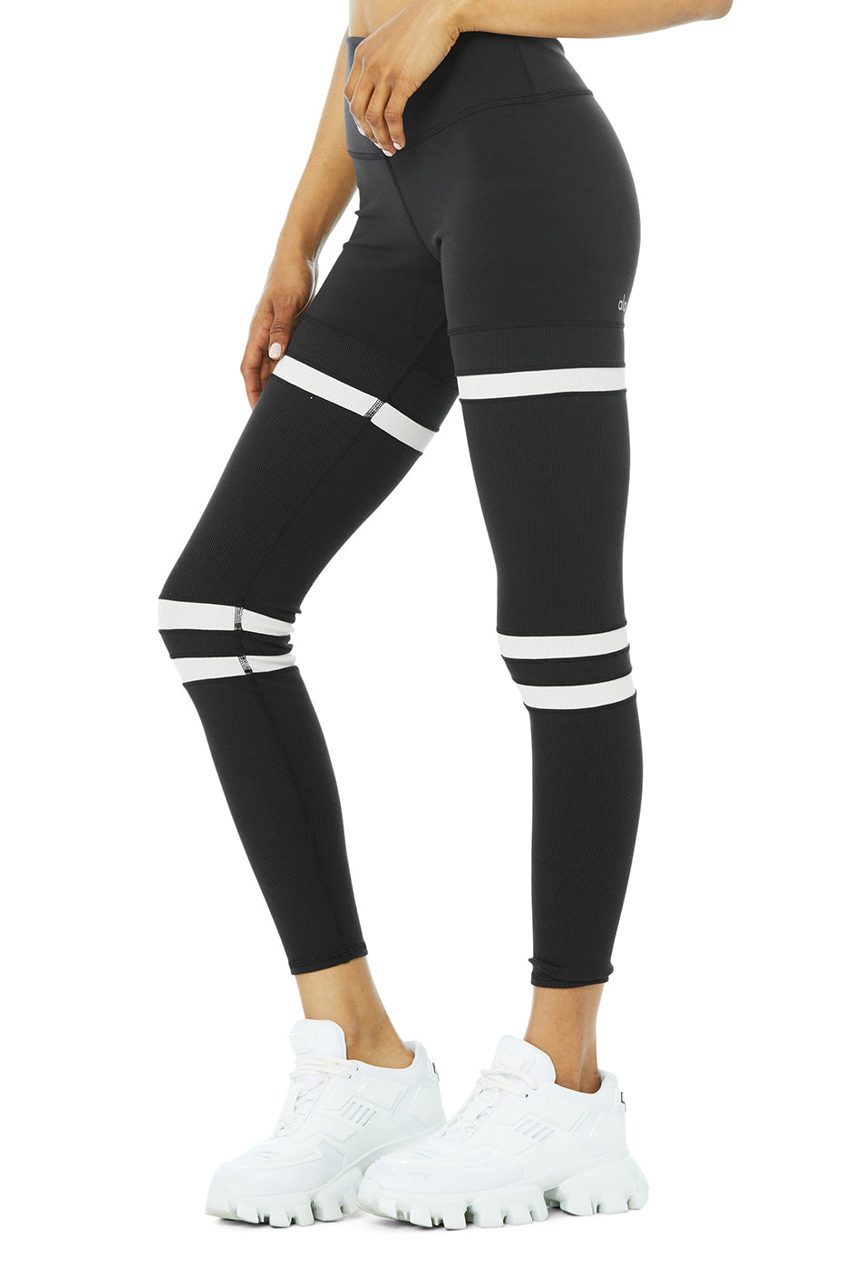 High-Waist Legit Legging - Black/Bone