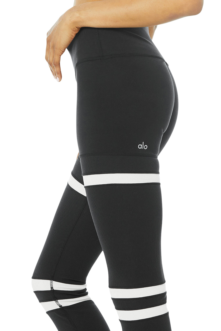 High-Waist Legit Legging - Black/Bone