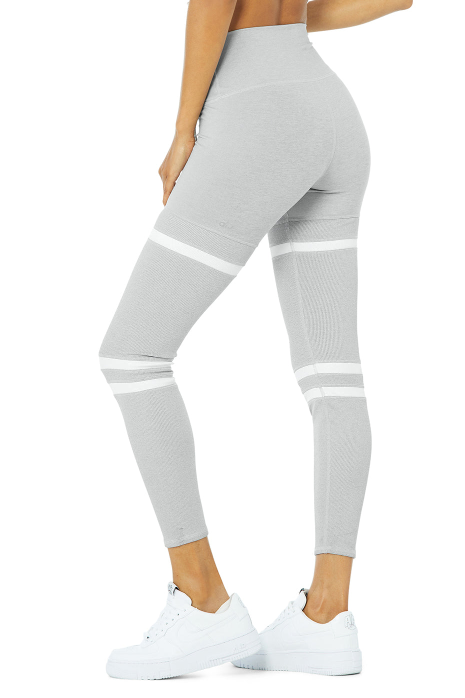 High-Waist Legit Legging - Athletic Heather Grey/White