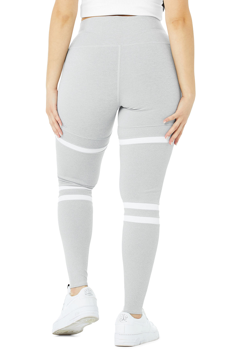 High-Waist Legit Legging - Athletic Heather Grey/White