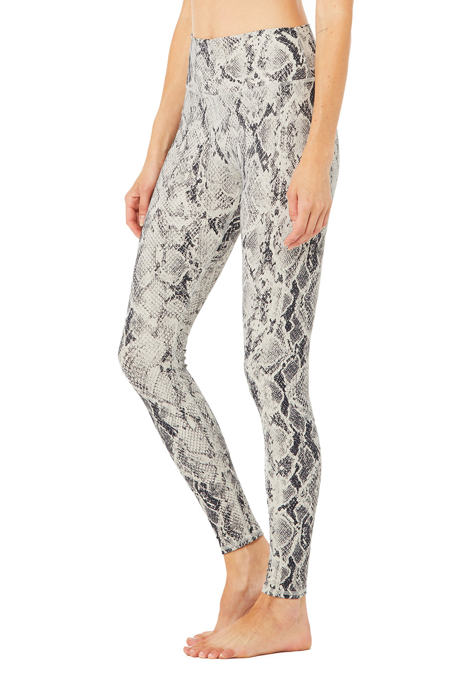 High-Waist Snakeskin Vapor Legging - Bone