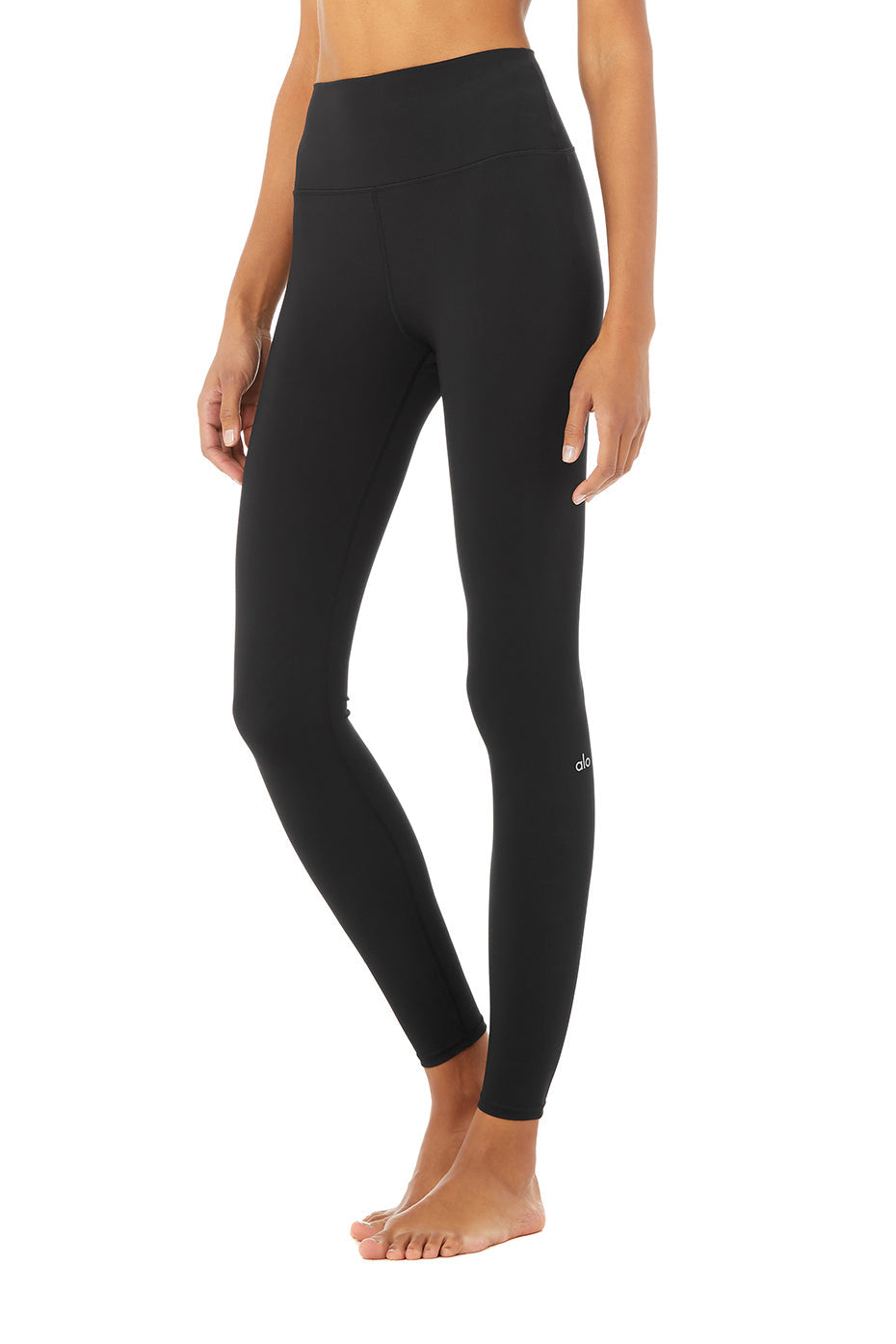 High-Waist Solid Vapor Legging - Black