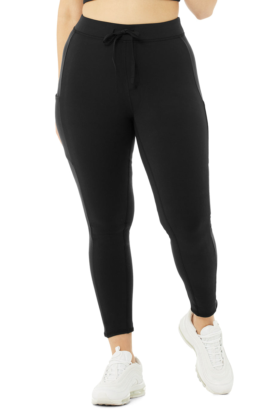 7/8 High-Waist Checkpoint Legging - Black