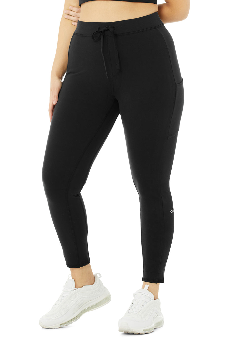 7/8 High-Waist Checkpoint Legging - Black