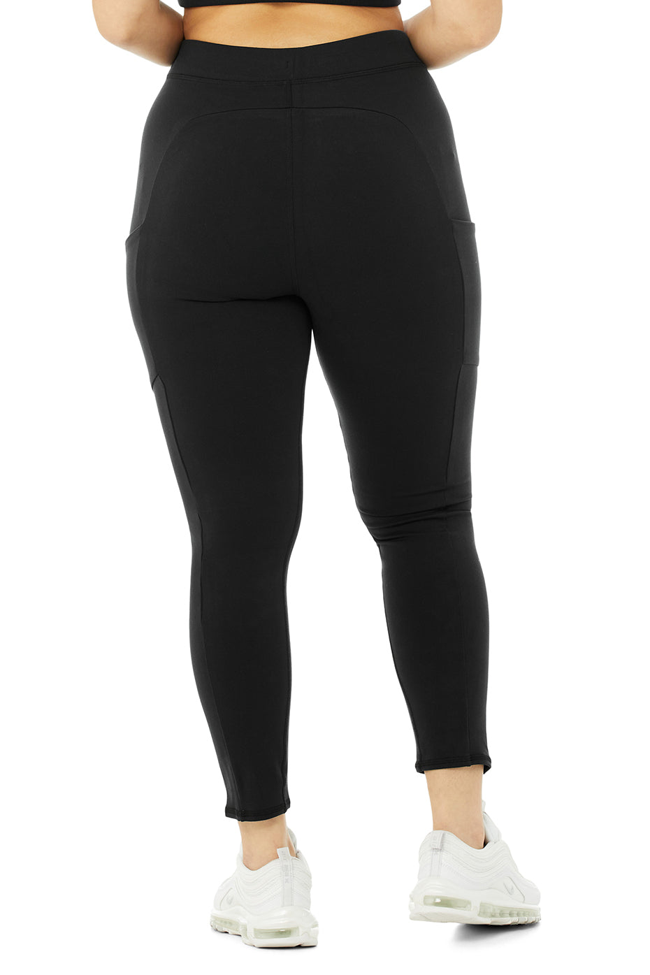7/8 High-Waist Checkpoint Legging - Black