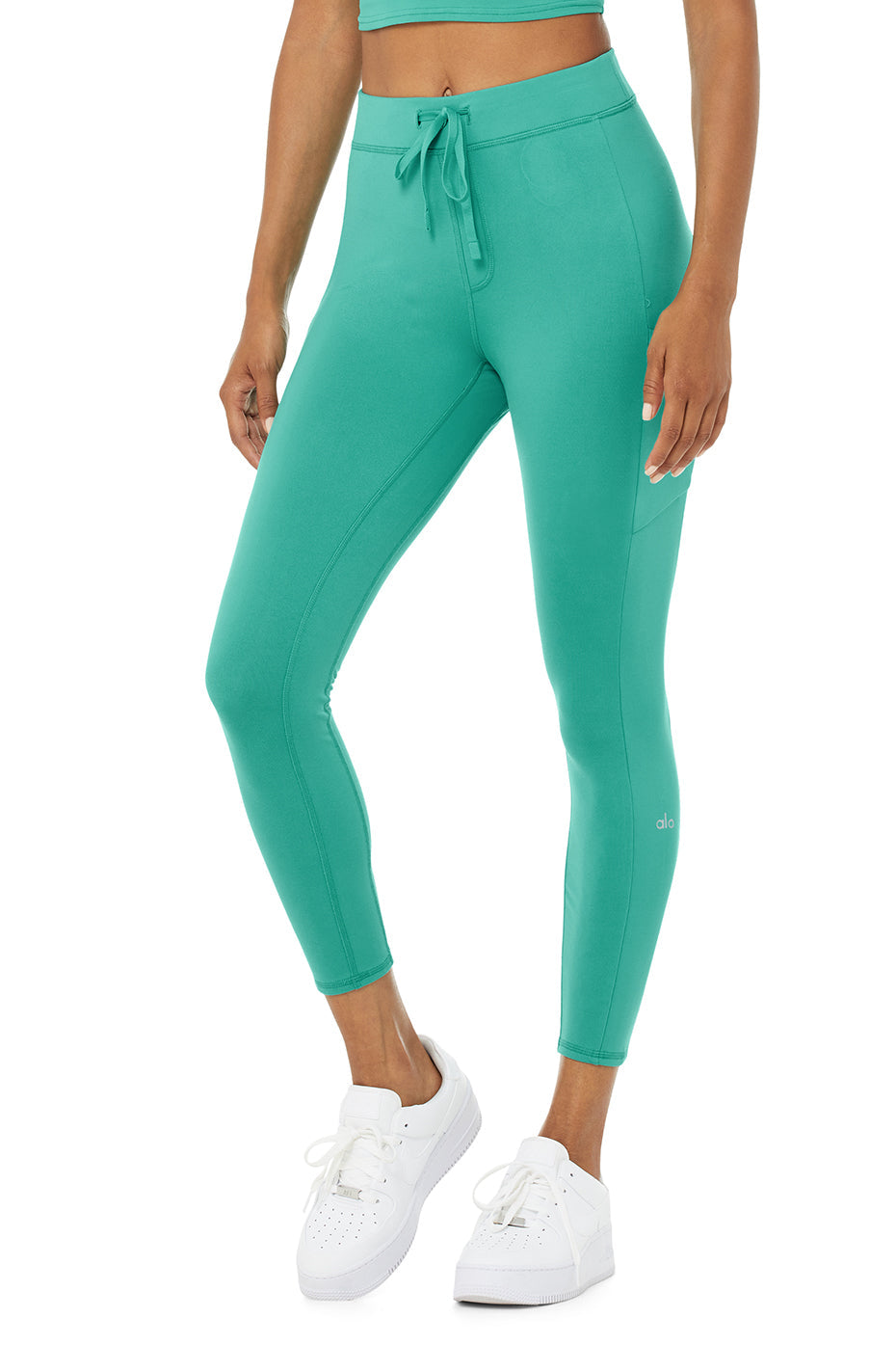 7/8 High-Waist Checkpoint Legging - Ocean Teal