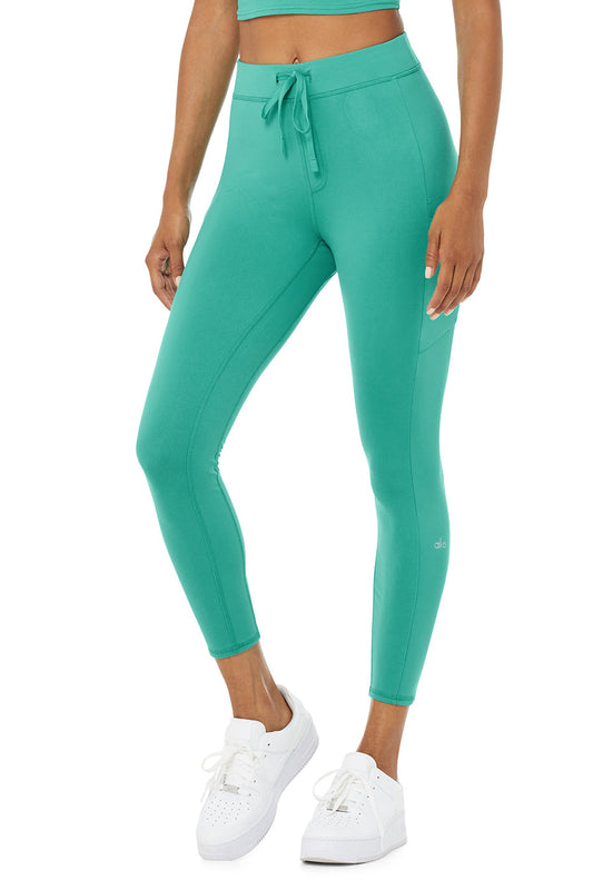 7/8 High-Waist Checkpoint Legging - Ocean Teal
