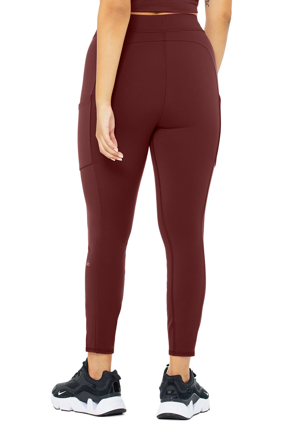 7/8 High-Waist Checkpoint Legging - Cranberry
