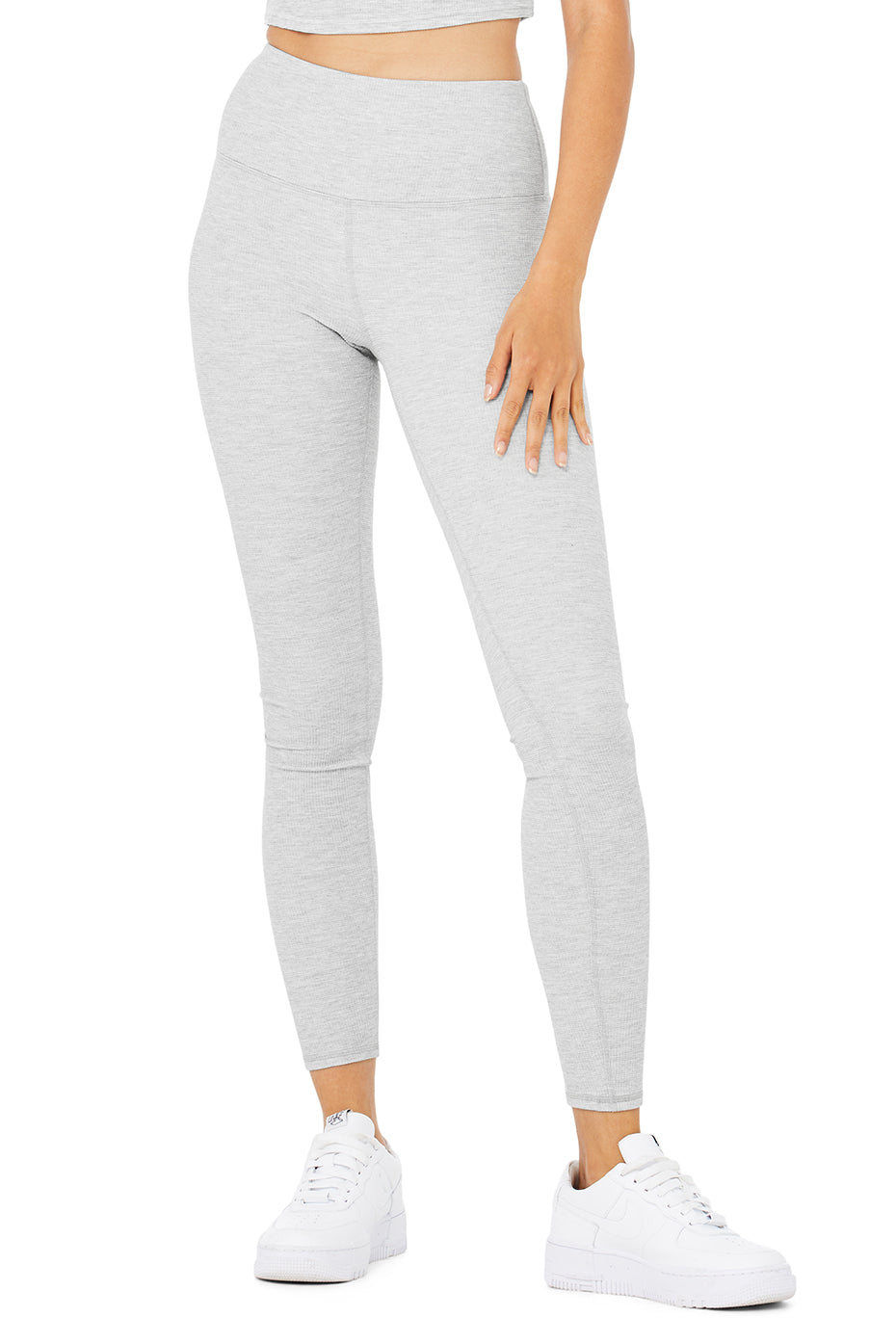High-Waist Micro Waffle LowKey Legging - Athletic Heather Grey