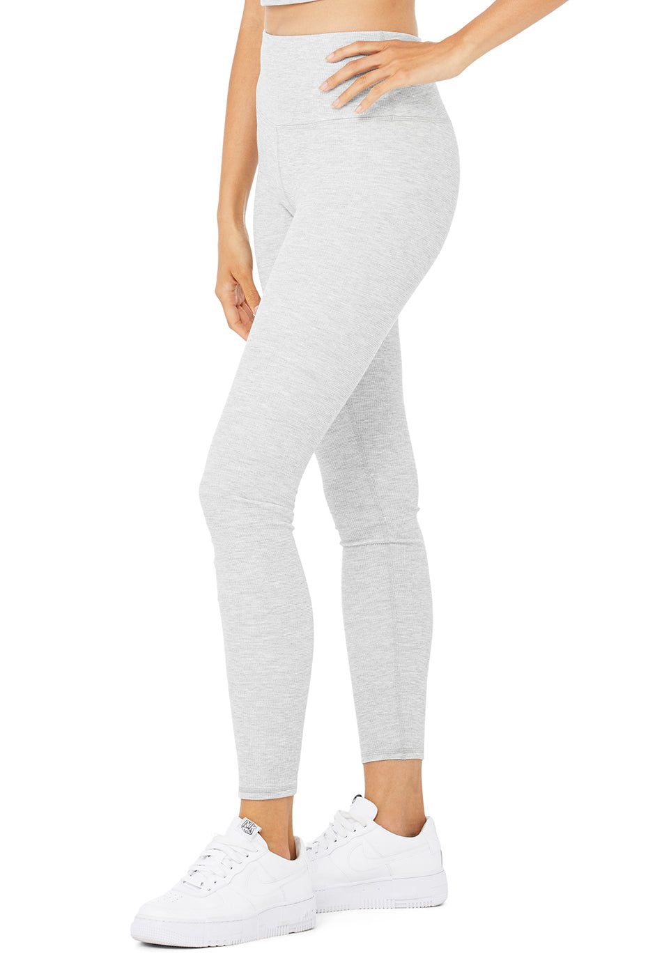 High-Waist Micro Waffle LowKey Legging - Athletic Heather Grey