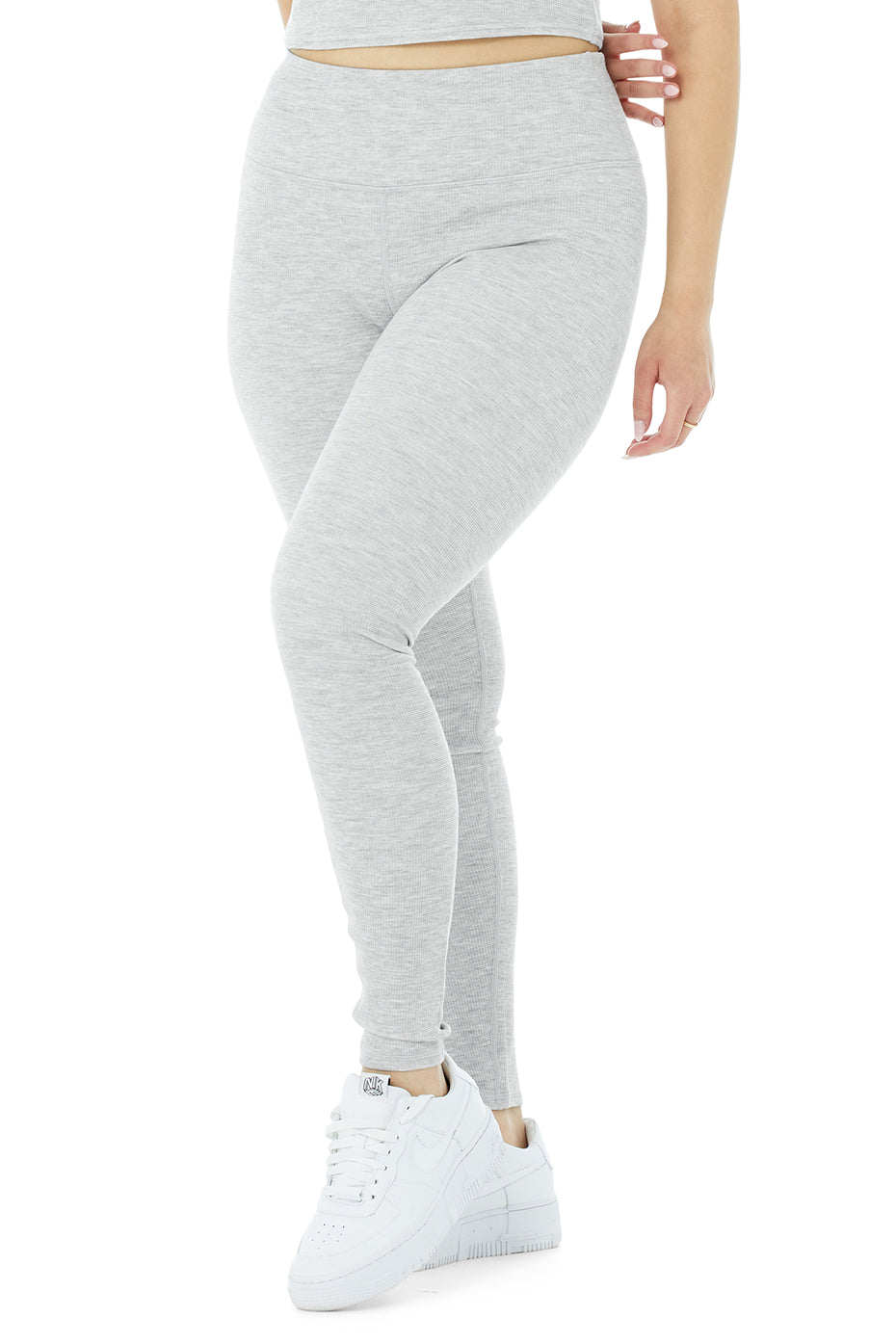 High-Waist Micro Waffle LowKey Legging - Athletic Heather Grey