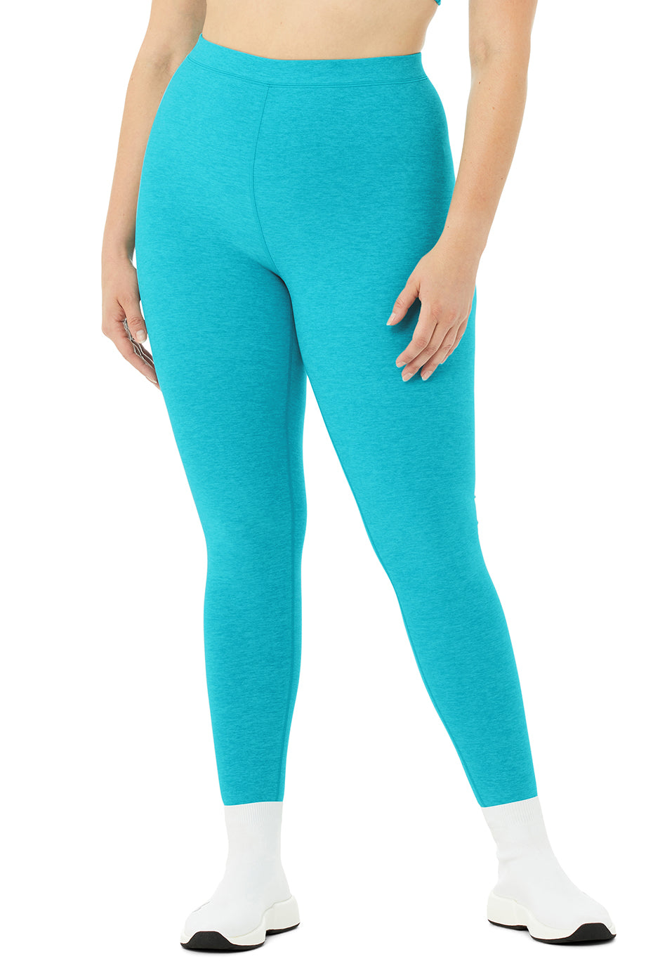High-Waist Alosoft Flow Legging - Bright Aqua Heather