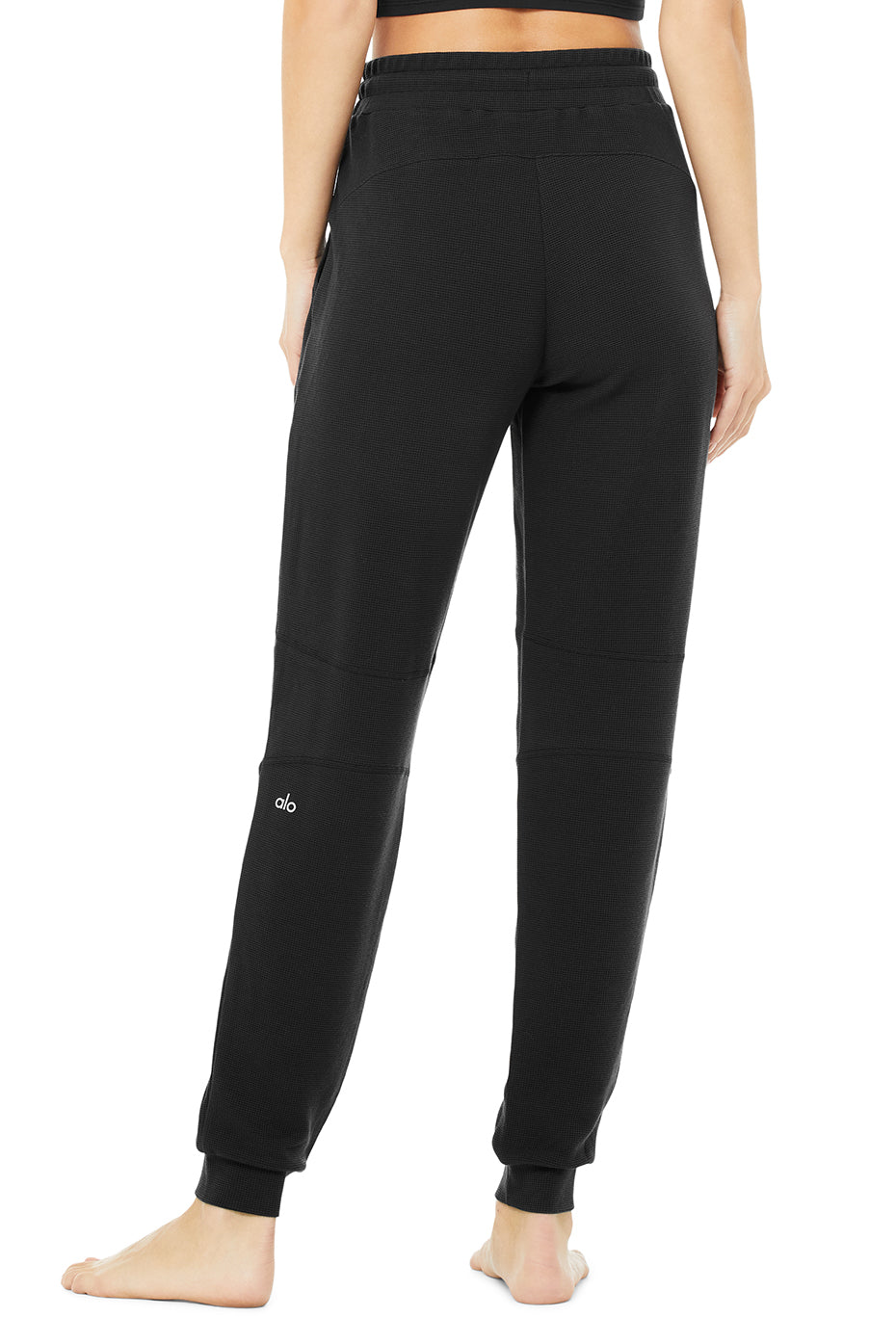 Micro Waffle Fireside Sweatpant - Black