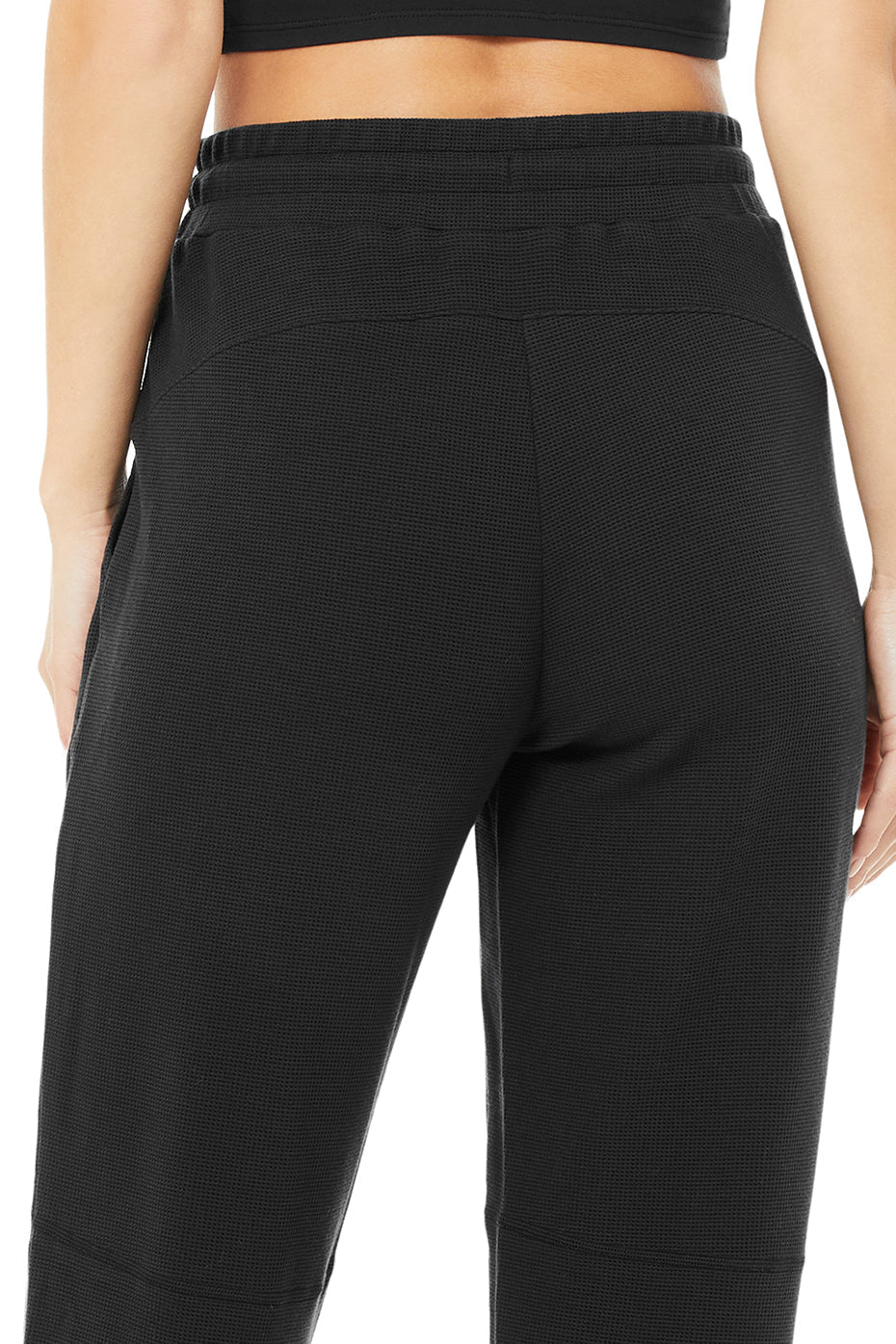 Micro Waffle Fireside Sweatpant - Black