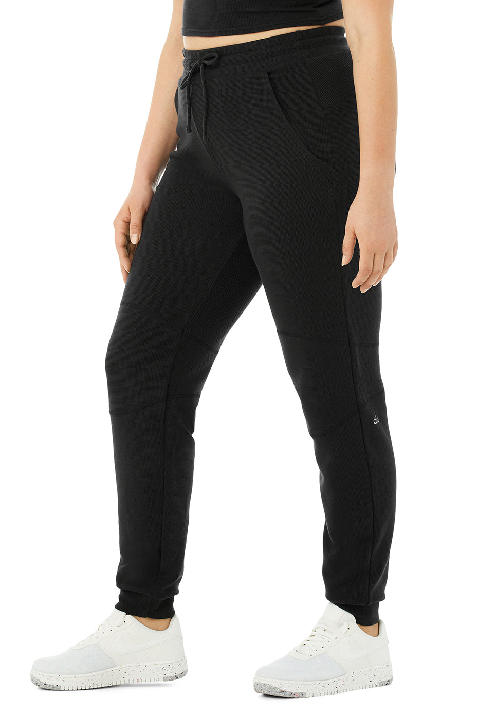 Micro Waffle Fireside Sweatpant - Black