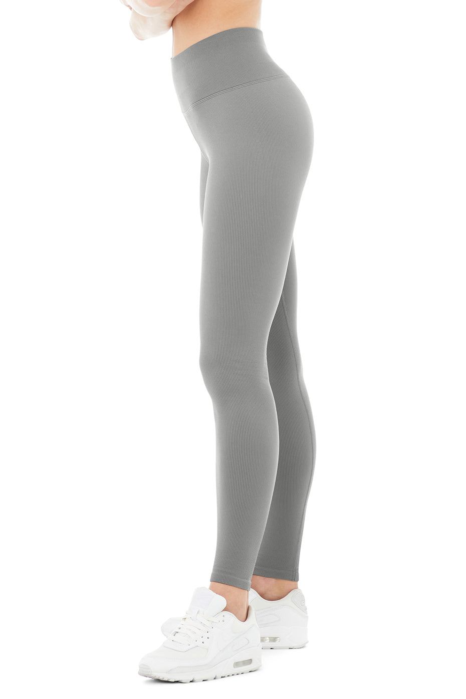 Seamless High-Waist Ribbed Legging - Sterling