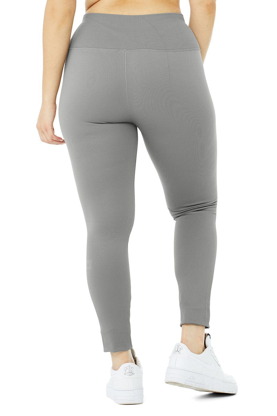 Seamless High-Waist Ribbed Legging - Sterling