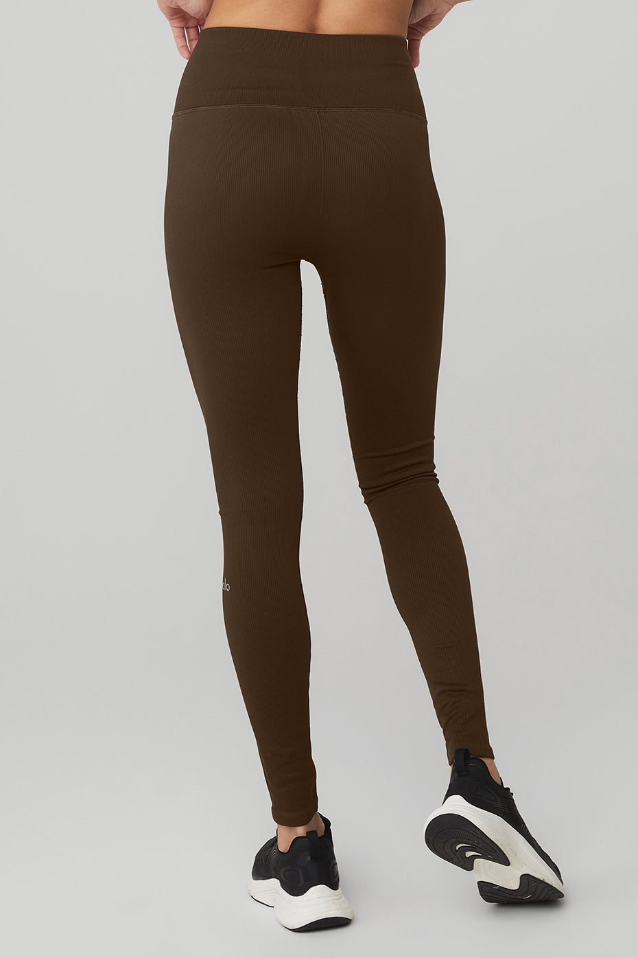 Seamless High-Waist Ribbed Legging - Espresso