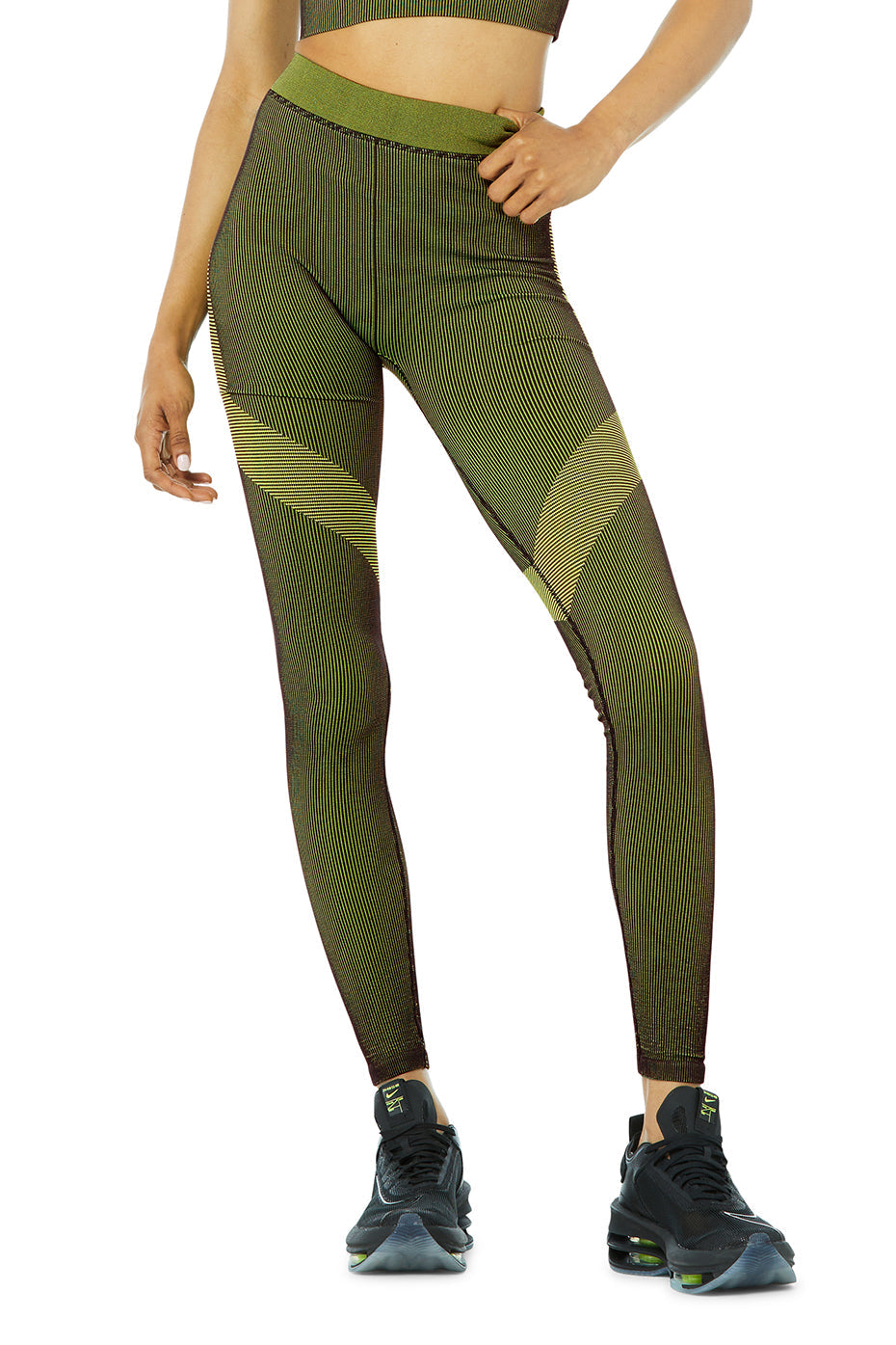 Illusion Seamless High-Waist Legging - Anthracite/Highlighter