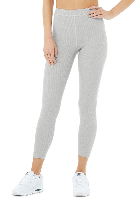 Ribbed High-Waist 7/8 Blissful Legging - Dove Grey Heather