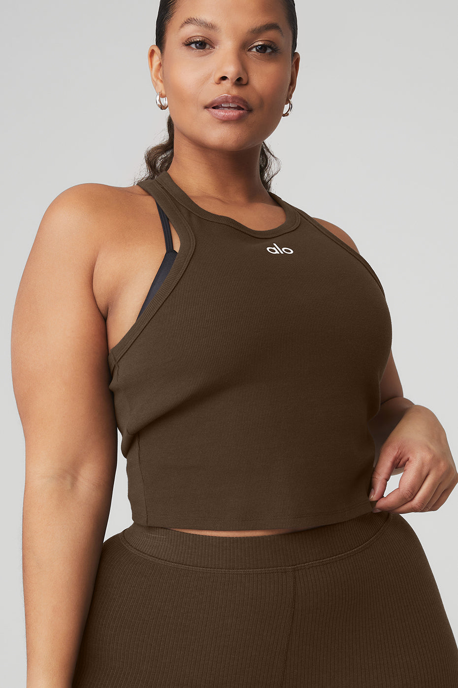 Ribbed High-Waist 7/8 Blissful Legging - Espresso
